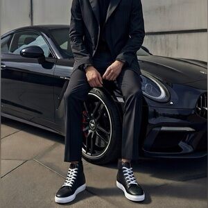 RDB carbon fiber and leather high tops